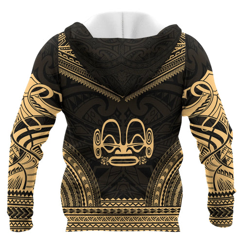 Marquesas Islands Polynesian Chief Custom Personalised Hoodie - Gold Version