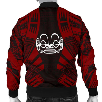 Marquesas Islands Bomber Jackets - Polynesian Tattoo Red