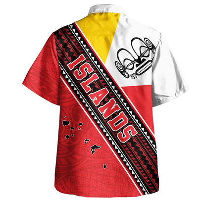 Gambier Islands Hawaiian Shirt Flag And Coat Of Arms