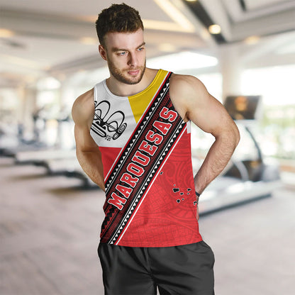 Marquesas Islands Tank Top Flag And Coat Of Arms
