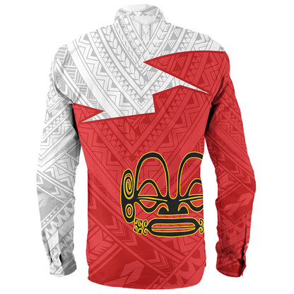 Marquesas Islands Long Sleeve Shirt Polynesian Tattoo Flag And Coat Of Arms