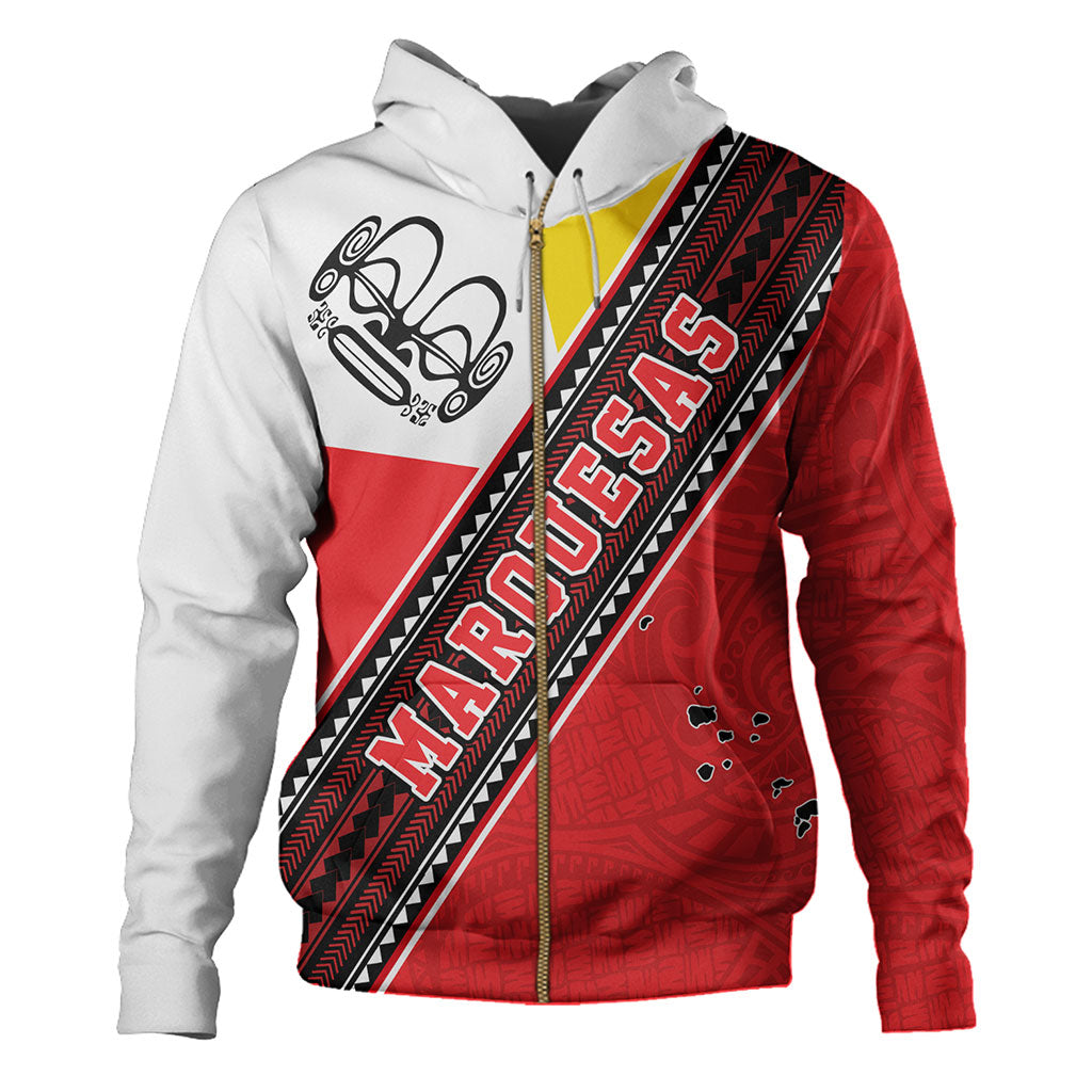 Marquesas Islands Hoodie Flag And Coat Of Arms