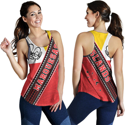 Marquesas Islands Women Tank Flag And Coat Of Arms