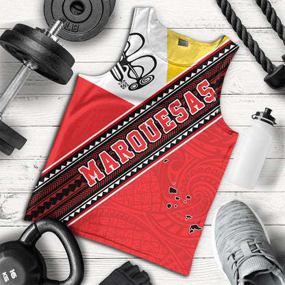 Marquesas Islands Tank Top Flag And Coat Of Arms