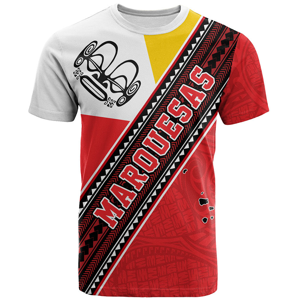 Marquesas Islands T-Shirt Flag And Coat Of Arms