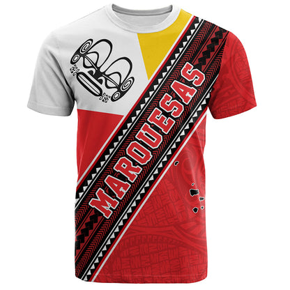 Marquesas Islands T-Shirt Flag And Coat Of Arms