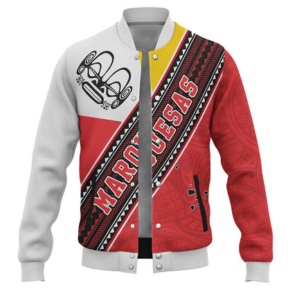 Marquesas Islands Baseball Jacket Flag And Coat Of Arms