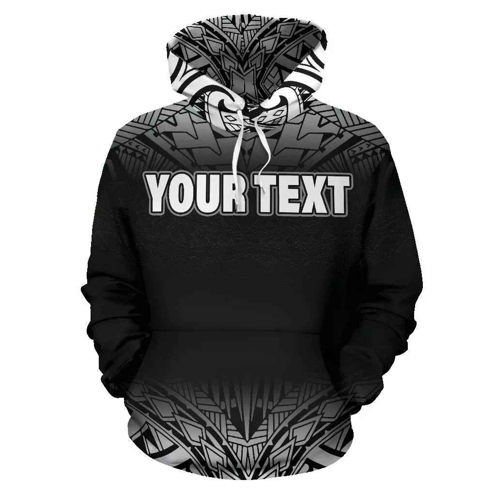 Marshall Islands All Over Custom Personalised Hoodie - Black Fog Style
