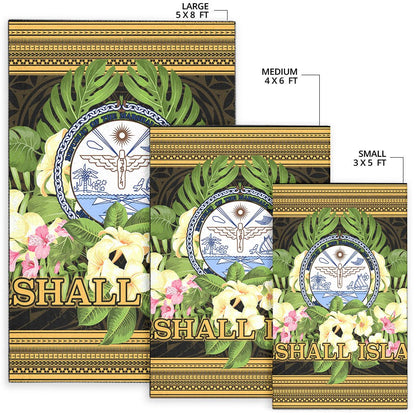 Marshall Islandss Area Rug - Polynesian Gold Patterns Collection