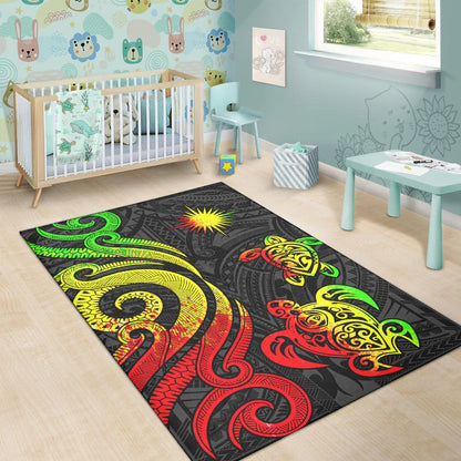 Marshall Islandss Area Rug - Reggae Tentacle Turtle