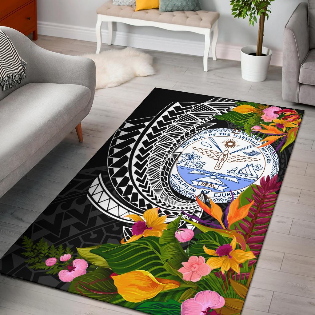 Marshall Islandss Area Rug - Seal Spiral Polynesian Patterns ...