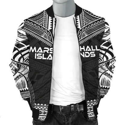 Marshall Islands Polynesian Chief Bomber Jacket - Black Version