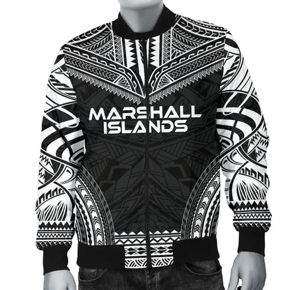 Marshall Islands Polynesian Chief Bomber Jacket - Black Version