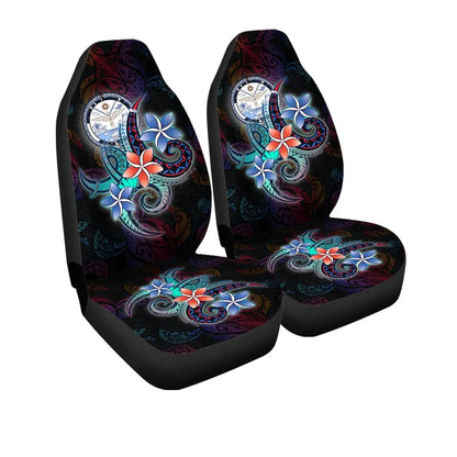 Marshall Islands Car Seat Cover - Plumeria Flowers Style