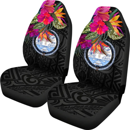 Marshall Islands Car Seat Covers - Hibiscus Polynesian Pattern