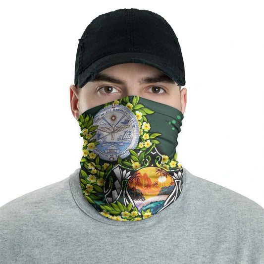 Marshall Islands Crest Neck Gaiter - Ti Leaf Lei Turtle