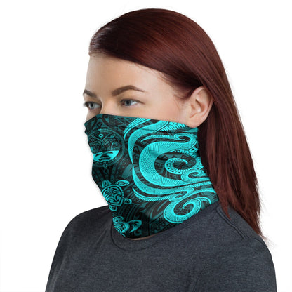 Marshall Islands Crest Neck Gaiter - Turtle Tentacle Turquoise