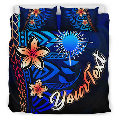 Marshall Islands Custom Personalised Bedding Set - Vintage Tribal Mountain