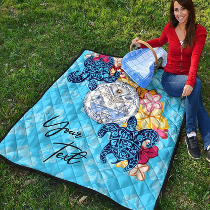 Marshall Islands Custom Personalised Premium Quilt - Tropical Style