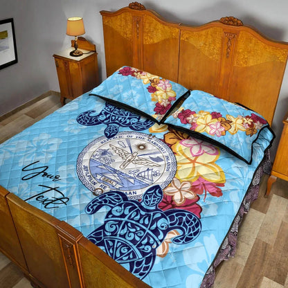Marshall Islands Custom Personalised Quilt Bed Set - Tropical Style