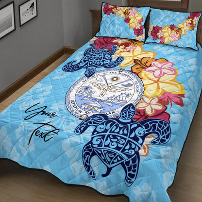 Marshall Islands Custom Personalised Quilt Bed Set - Tropical Style