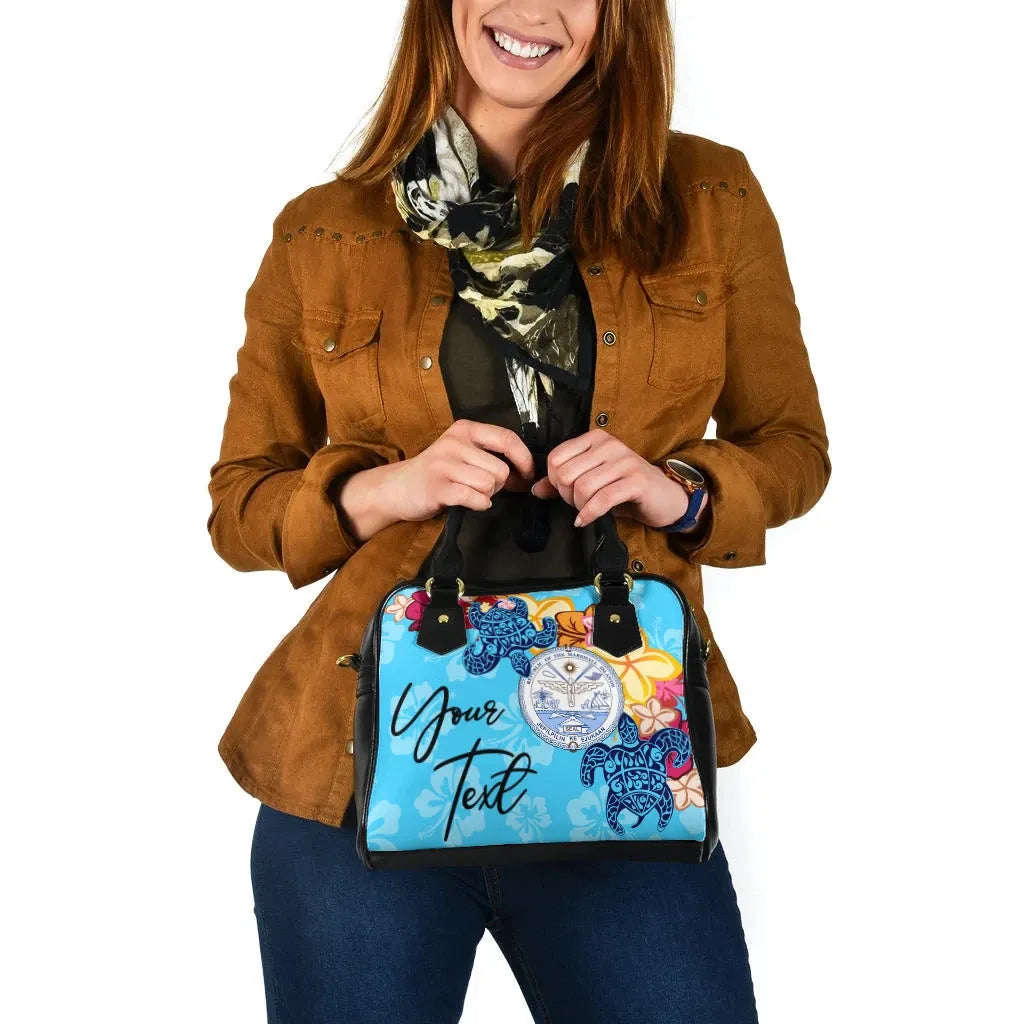 Marshall Islands Custom Personalised Shoulder Handbag -Tropical Style