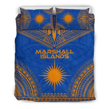 Marshall Islands Flag Polynesian Chief Duvet Cover Set