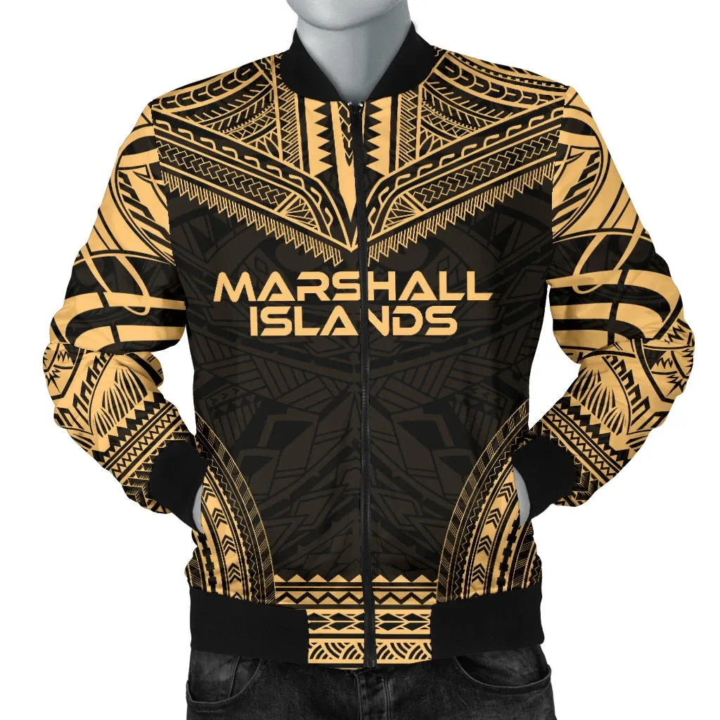 Marshall Islands Polynesian Chief Bomber Jacket - Gold Version