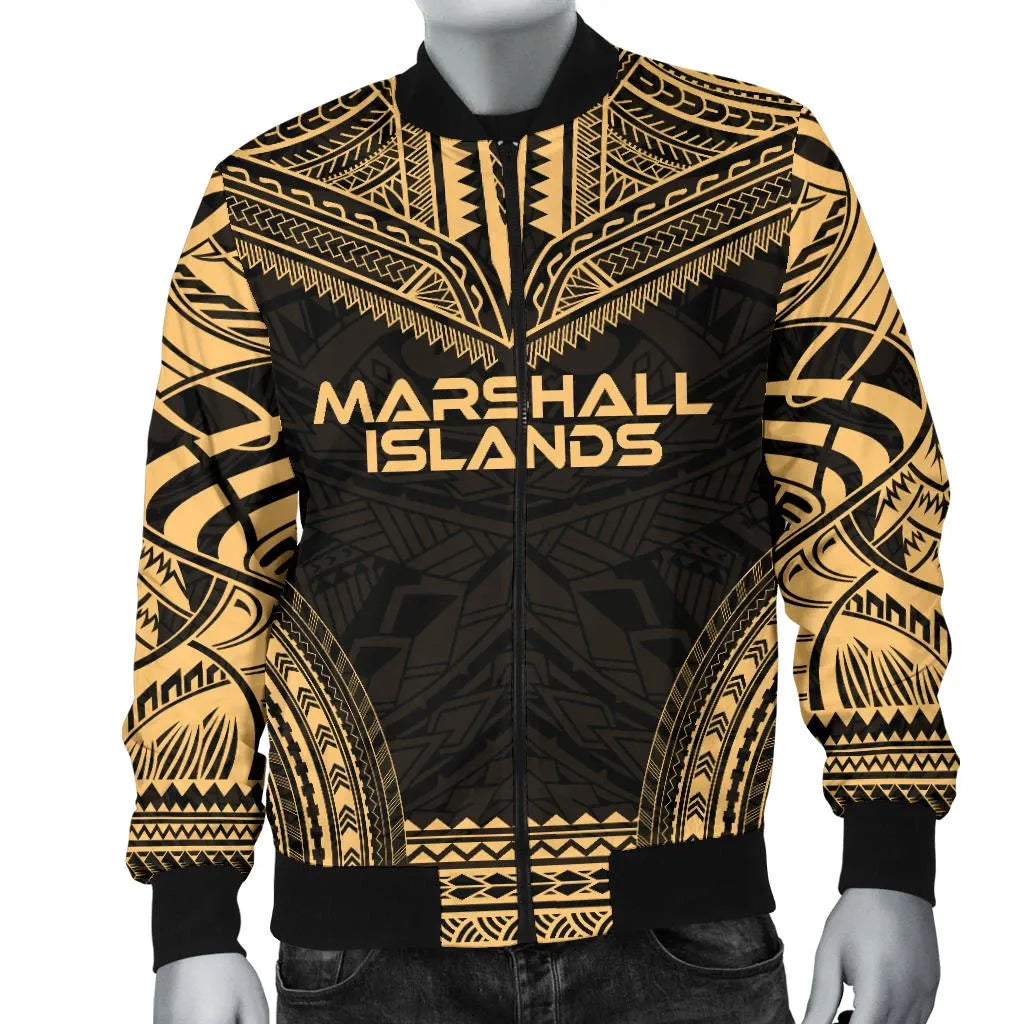 Marshall Islands Polynesian Chief Bomber Jacket - Gold Version