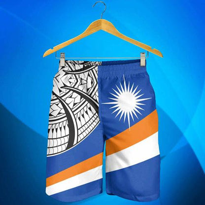 Marshall Islands Men Shorts -Ginger Lei Pattern