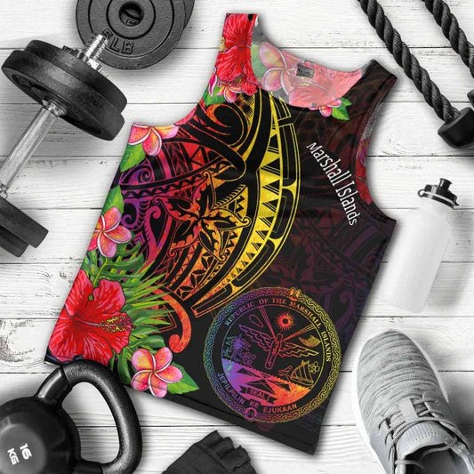 Marshall Islands Men Tank Top - Tropical Hippie Style