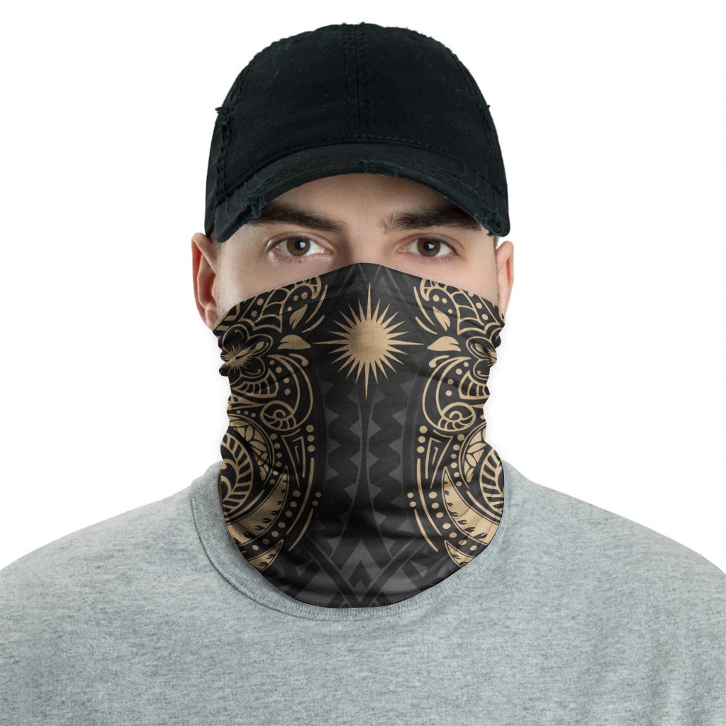 Marshall Islands Neck Gaiter - Floral Tattoo Gold