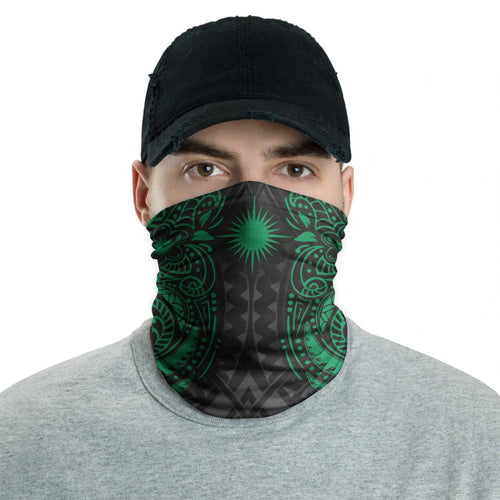 Marshall Islands Neck Gaiter - Floral Tattoo Green