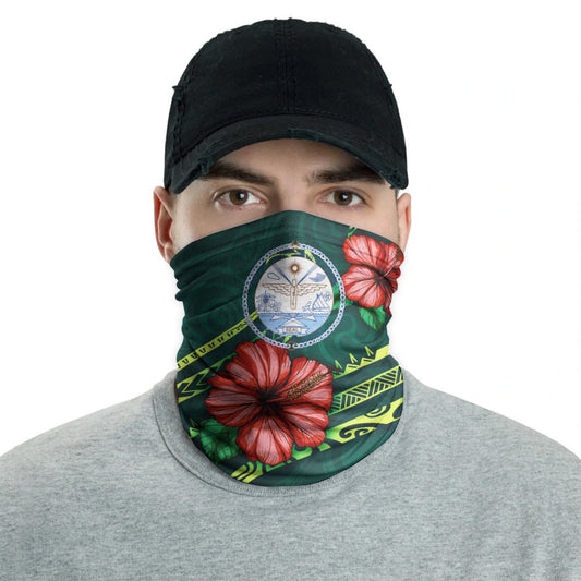 Marshall Islands Neck Gaiter - Hibiscus With Seal