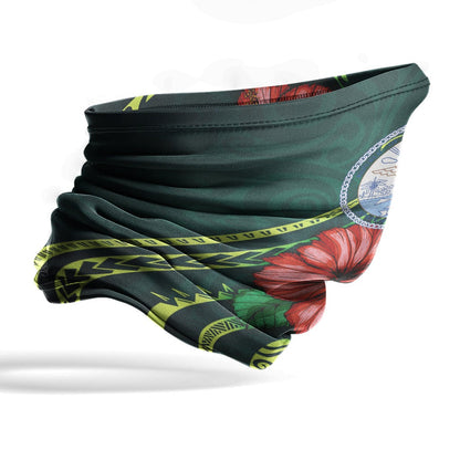 Marshall Islands Neck Gaiter - Hibiscus With Seal