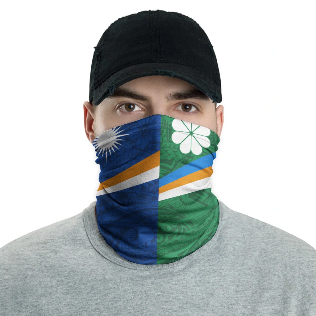 Marshall Islands Neck Gaiter - Marshall mix Kwajalein Flag