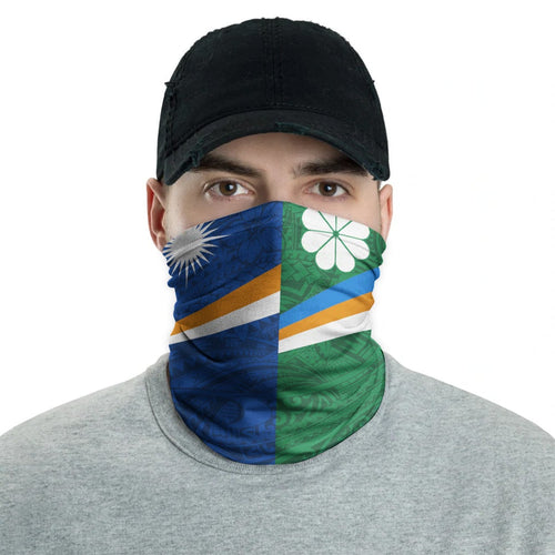 Marshall Islands Neck Gaiter - Marshall mix Kwajalein Flag