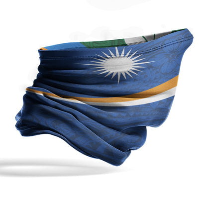 Marshall Islands Neck Gaiter - Marshall mix Kwajalein Flag