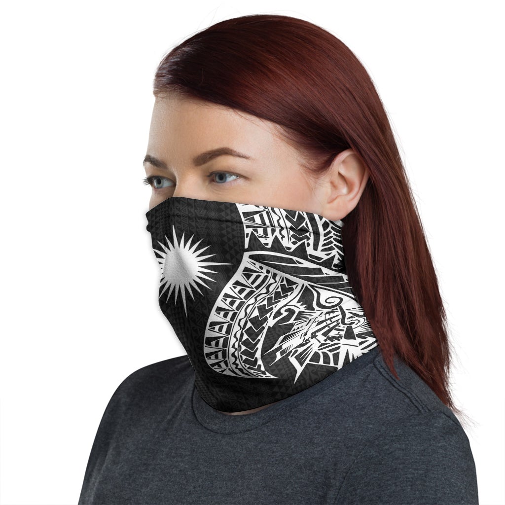 Marshall Islands Neck Gaiter - Polynesian Pattern White