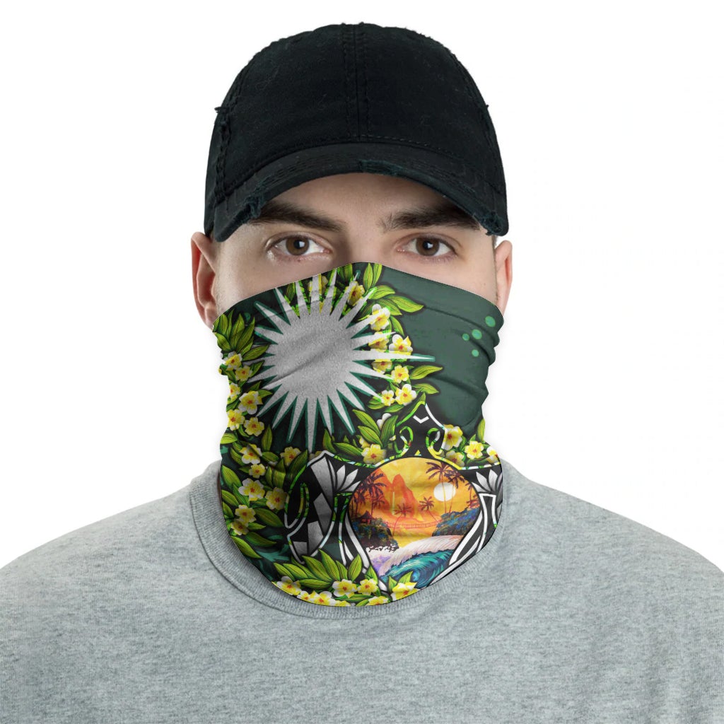 Marshall Islands Neck Gaiter - Ti Leaf Lei Turtle