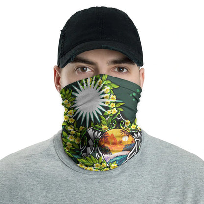 Marshall Islands Neck Gaiter - Ti Leaf Lei Turtle