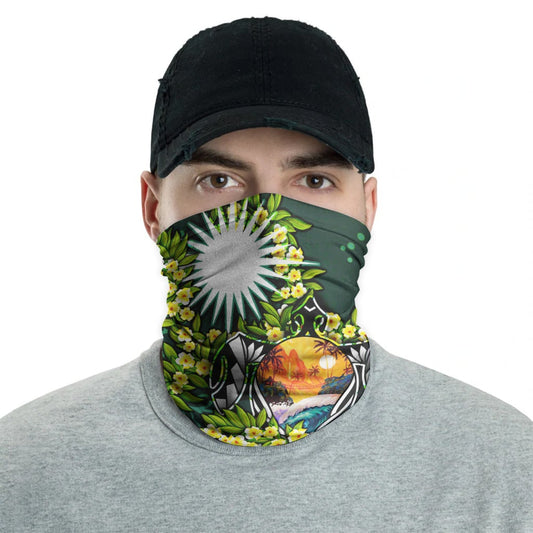 Marshall Islands Neck Gaiter - Ti Leaf Lei Turtle