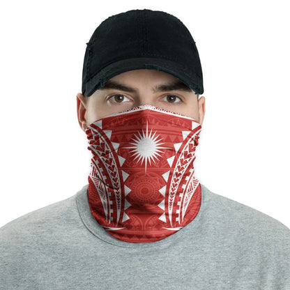 Marshall Islands Neck Gaiter - Tribal Pattern Red