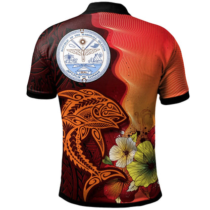 Marshall Islands Polo Shirt - Tribal Tuna Fish