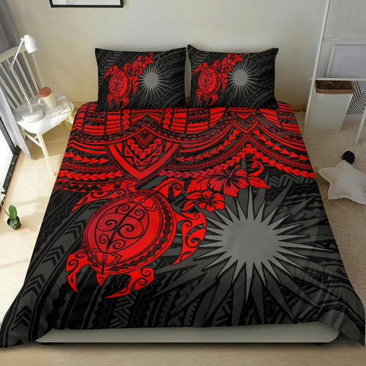 Marshall Islands Polynesian Bedding Set - Red Turtle