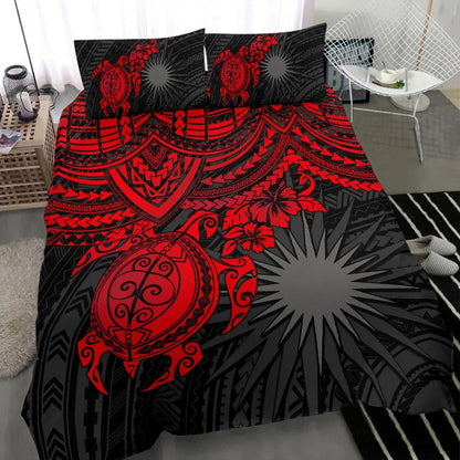 Marshall Islands Polynesian Bedding Set - Red Turtle