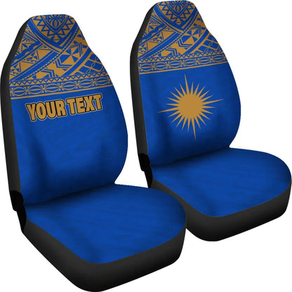 Marshall Islands Car Seat Covers - Marshall Islands Flag Polynesian Horizontal Blue
