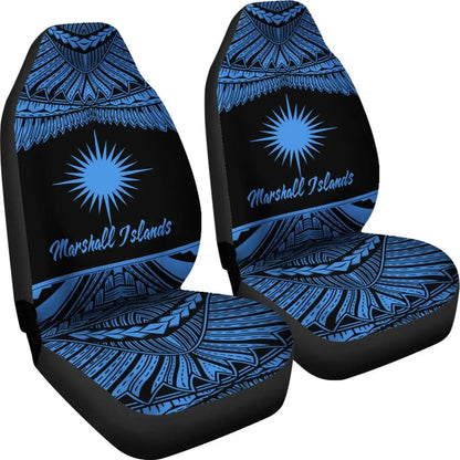 Marshall Islands Polynesian Car Seat Covers - Pride Blue Version