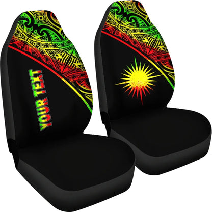Marshall Islands Car Seat Covers - Marshall Islands Flag Polynesian Reggae Curve