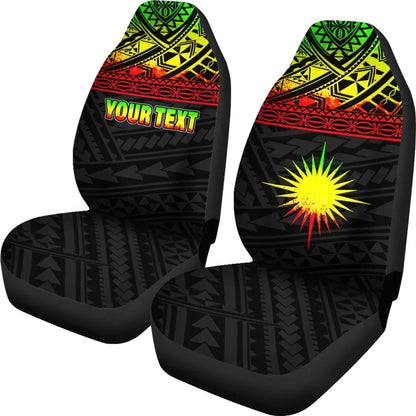 Marshall Islands Car Seat Covers - Marshall Islands Flag Polynesian Reggae Horizontal